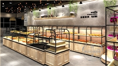 蛋糕店時(shí)尚蛋糕展柜設(shè)計(jì)制作