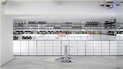 西班牙香水化妝品展柜定制中強(qiáng)展柜