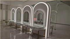 理發(fā)店鋪裝修，烤漆展柜定制，南京中強(qiáng)展柜廠