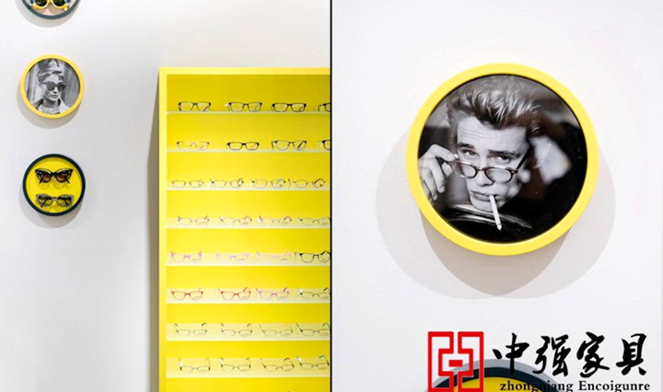 眼鏡展示柜，眼鏡店鋪墻