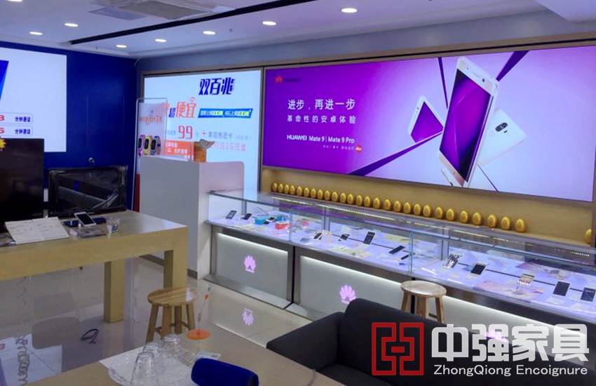 手機柜臺設計，手機展柜制作,手機展柜