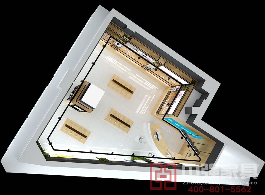 義務手機店展柜制作設計效果圖