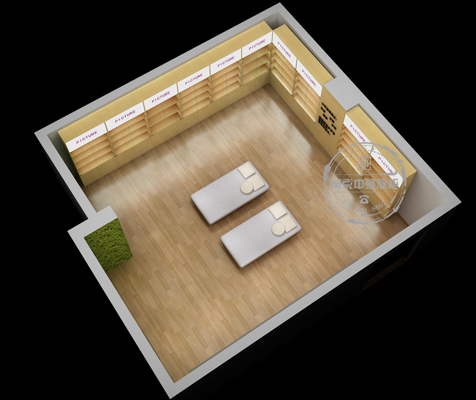 藥店展柜設計效果圖