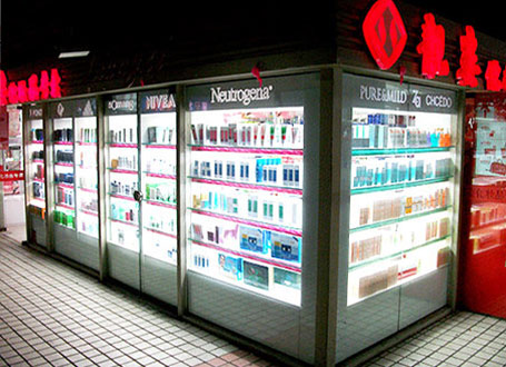 化妝品展柜設計制作廠家