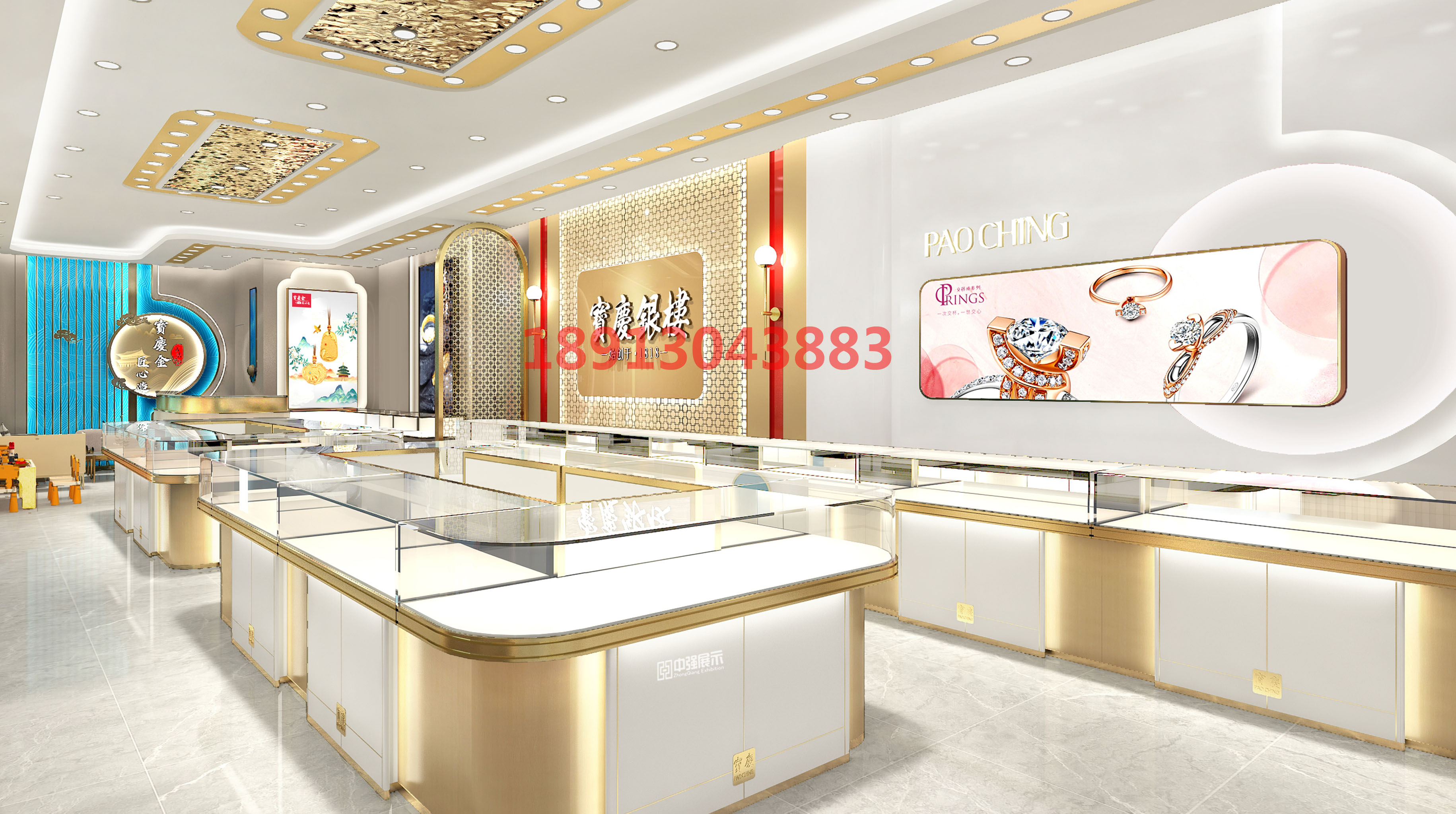 泰州珠寶展柜定制-中強展柜廠