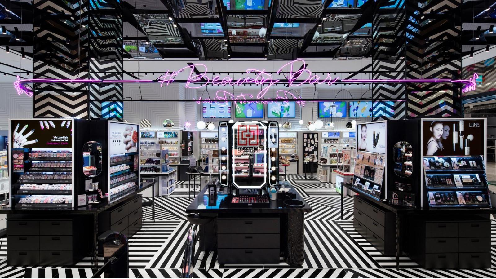 化妝品店鋪展柜定制各種風格一應俱全