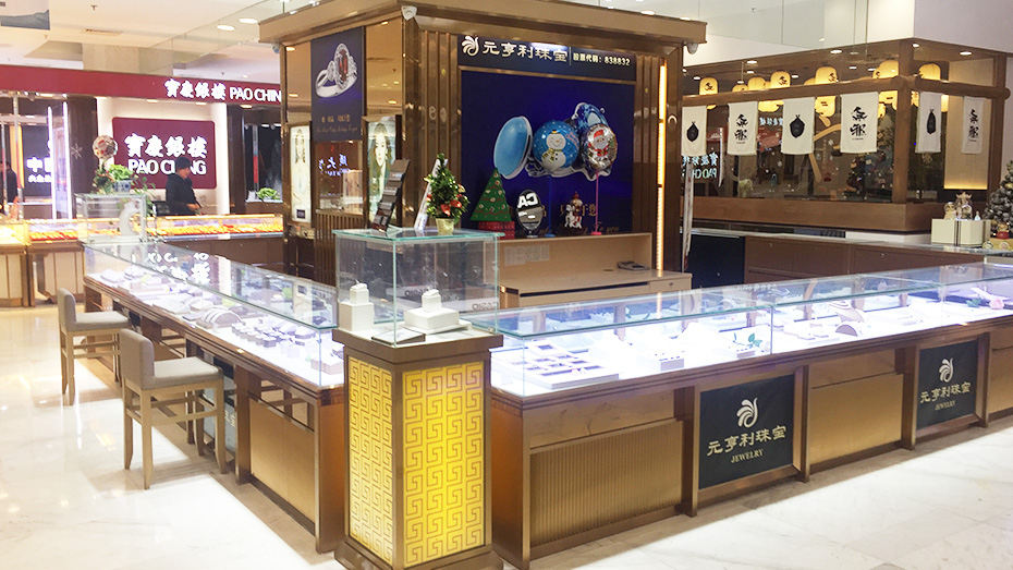 珠寶展柜,珠寶柜臺(tái),元亨利珠寶展示柜