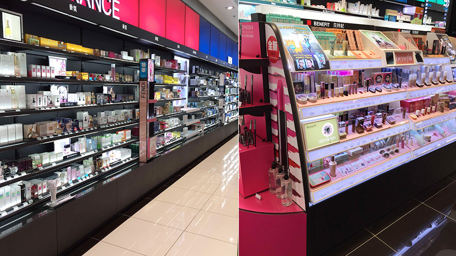 化妝品展柜,化妝品柜臺(tái)