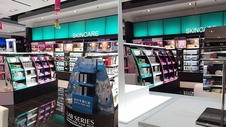 化妝品展柜,化妝品柜臺(tái)