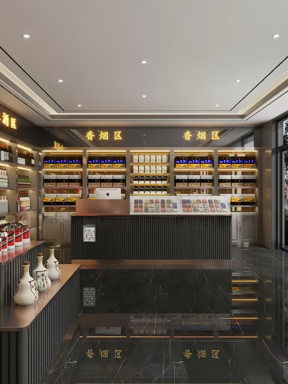 無錫奢華煙酒廠家直發定制展柜-中強展柜廠