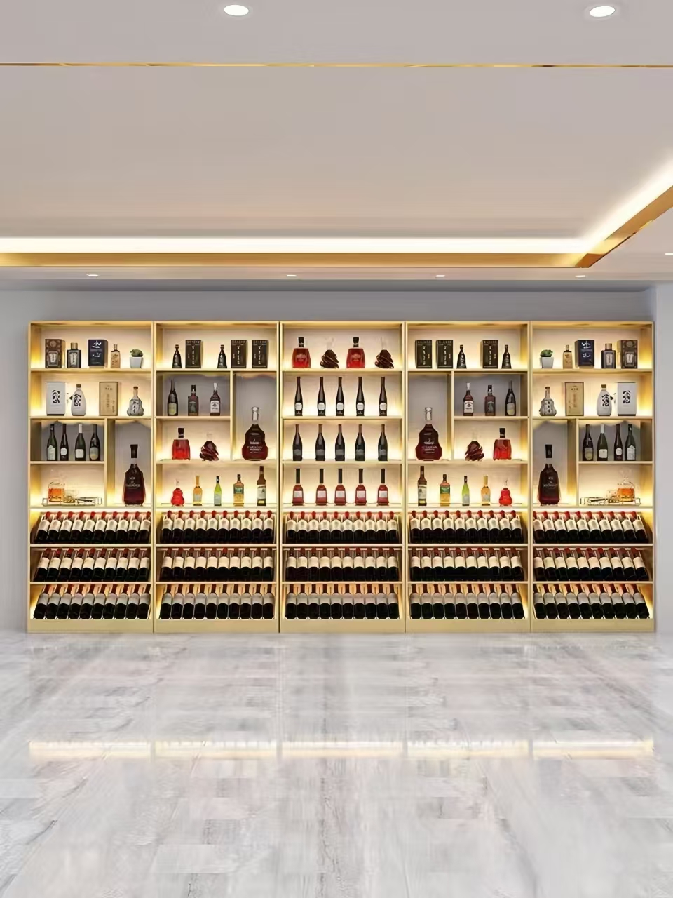 紅酒展柜設計制作安裝-中強展柜廠