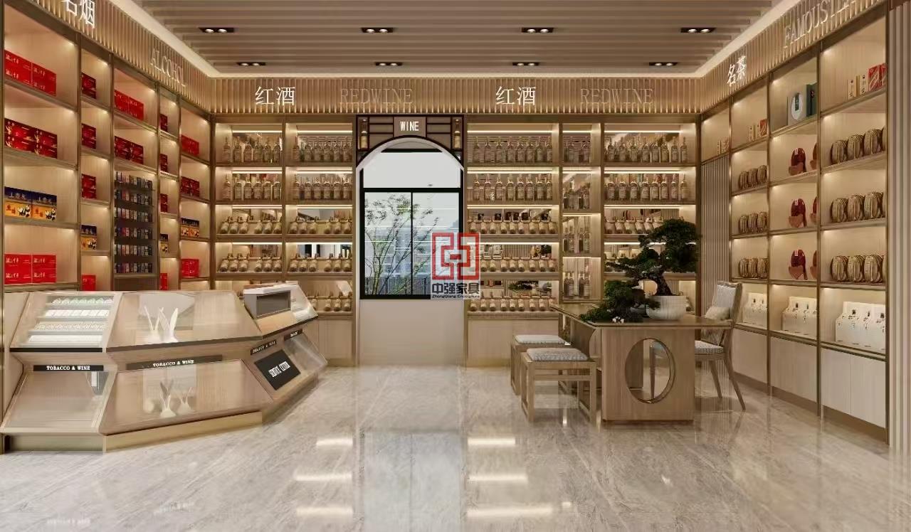 煙酒高檔酒茅臺五糧液店鋪展柜定制-南京煙酒展柜定制