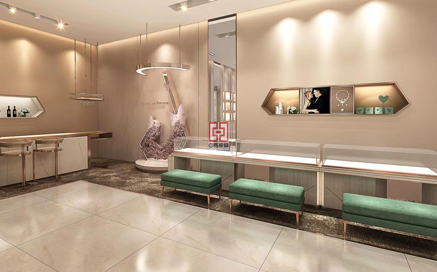 江蘇珠寶展柜定制電話地址推薦|高端設計工廠批發價格查詢-中強展柜廠