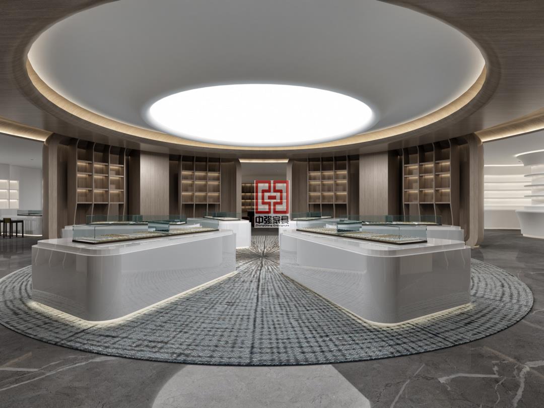 珠寶展廳設計——珠寶展柜定制——中強展柜廠